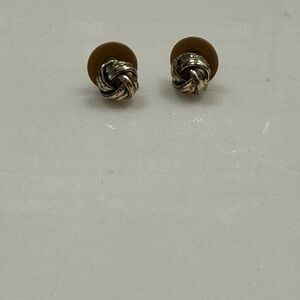 Gold Knot Stud Earrings